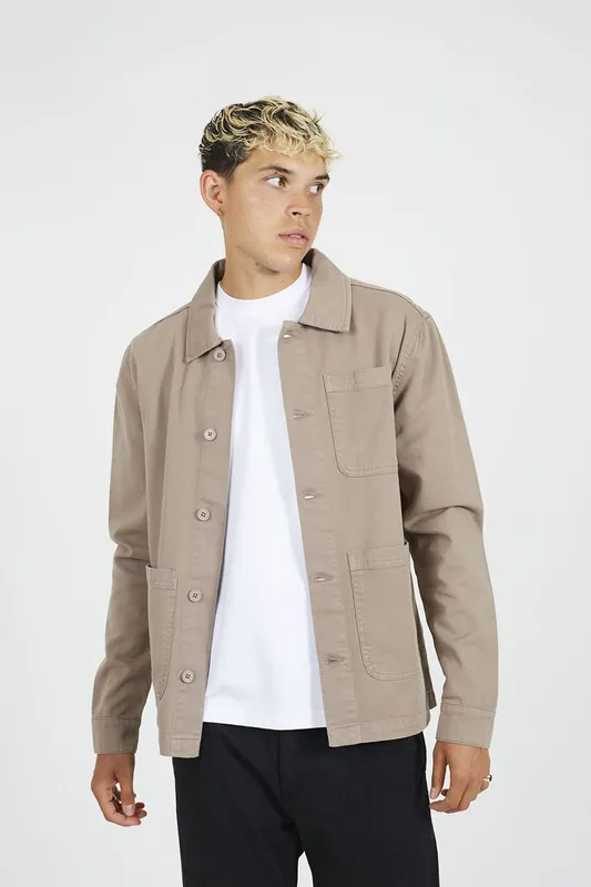 Button-Through Cotton Shacket