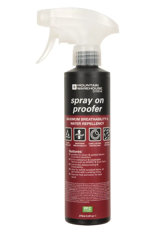 Fabric Waterproofing Spray 275ml - Long Lasting Jacket, Clothing Water Repellent