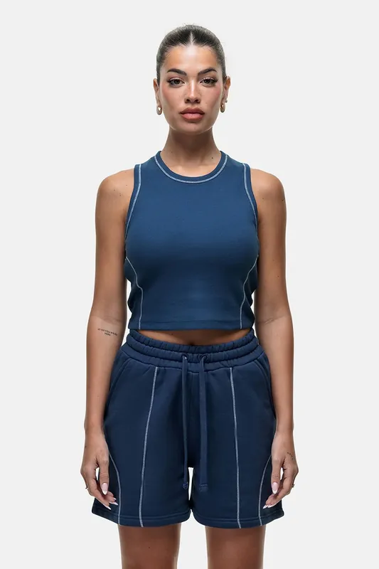 Stitch Detail Cropped Vest Top - Good For Nothing
