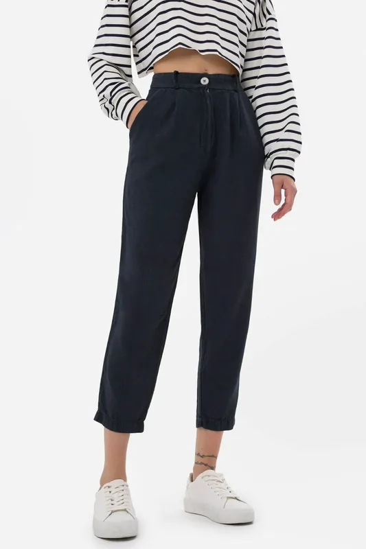 High-Waist Carrot Pants