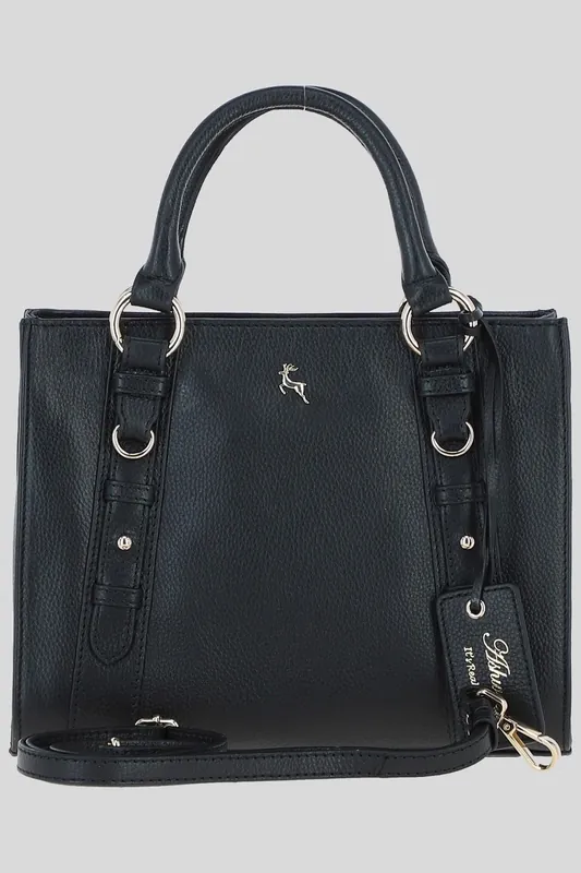'Virella' Real Leather Handbag - Ashwood Leather