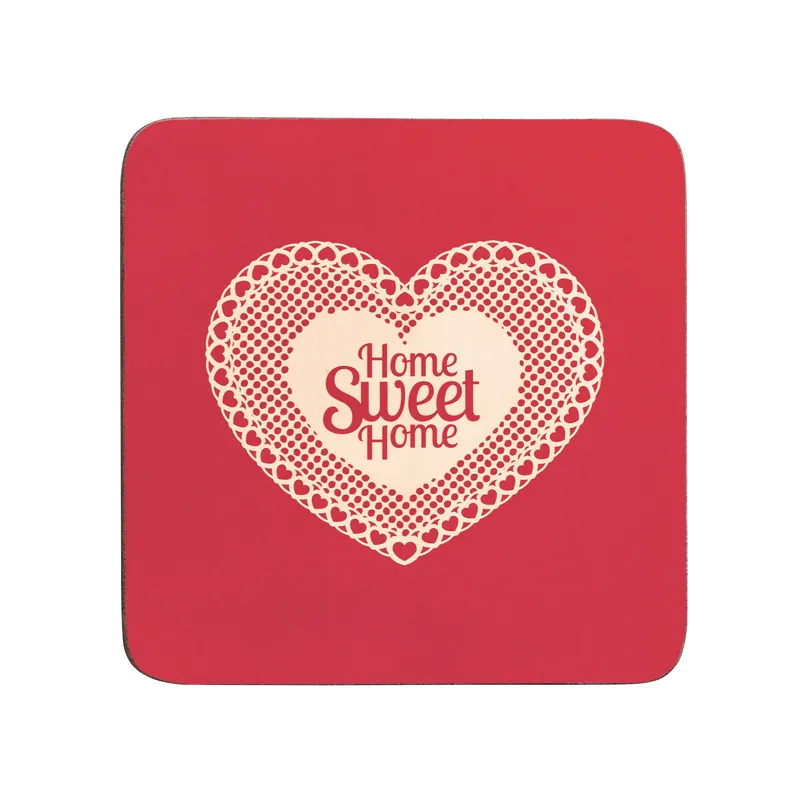 Set Of Four Home Sweet Home Cork Coasters - Orsina