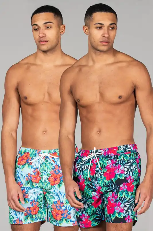 2-Pack Printed Swim Shorts