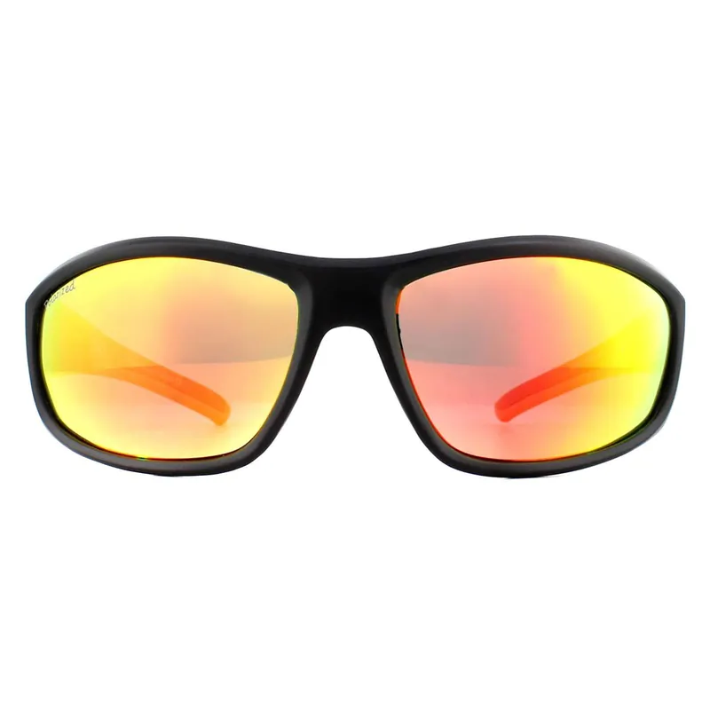Wrap Black Rubber Smoke Polarized Sunglasses - montana