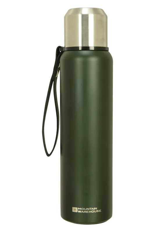 Matt Finish Double Walled Leakproof Lid Insulated Thermal Flask - 1L