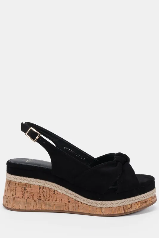 Billie Mid Wedge Knot Slingback Sandal - Novo