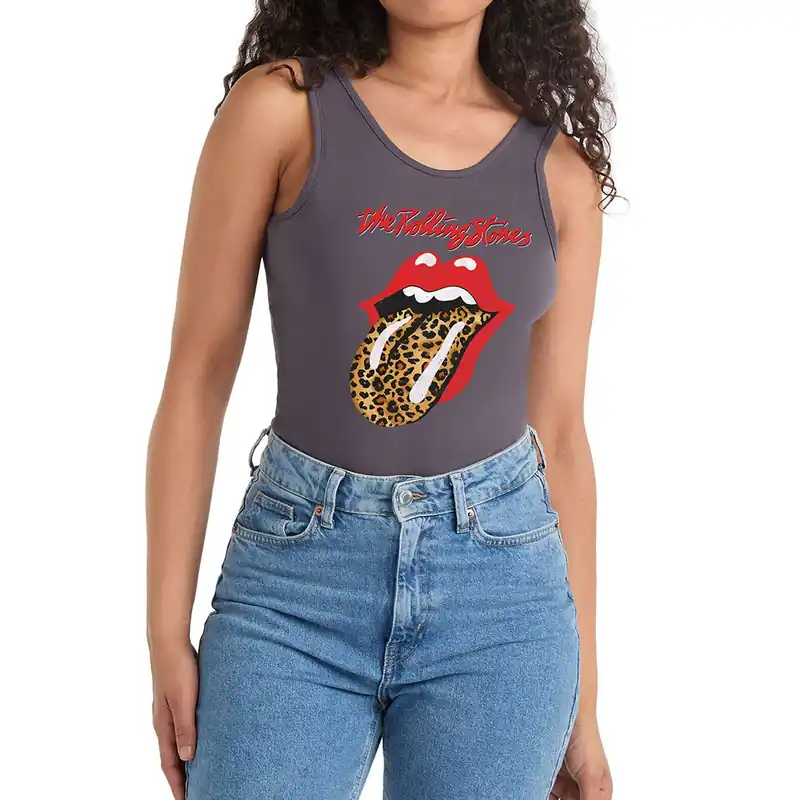 Leopard Tongue The Rolling Stones Bodysuit - Amplified