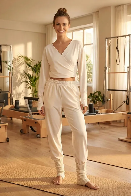 Cuffed Hem Elastic Waist Scuba Knit Joggers - WOVCOR