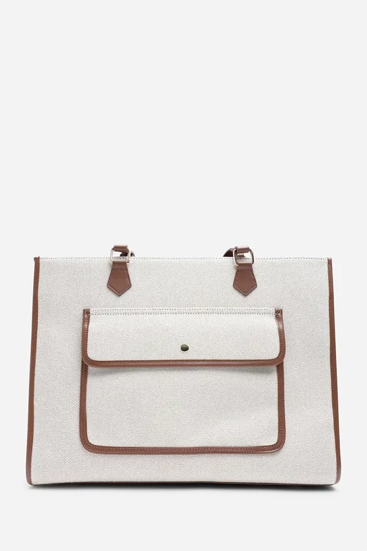 Henley Canvas Shoulder Tote Bag - Where's That From