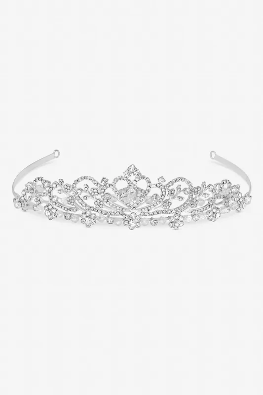 Iris Raised Diamante Tiara - Gift Pouch