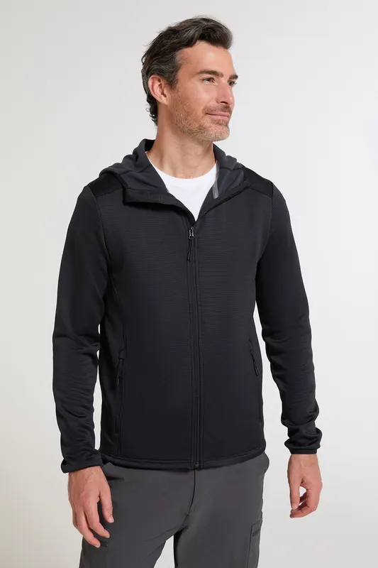 Hike' Elastic Cuffs UPF 50+ Full Zip Snug Fit Active Hoodie Midlayer - Mountain Warehouse