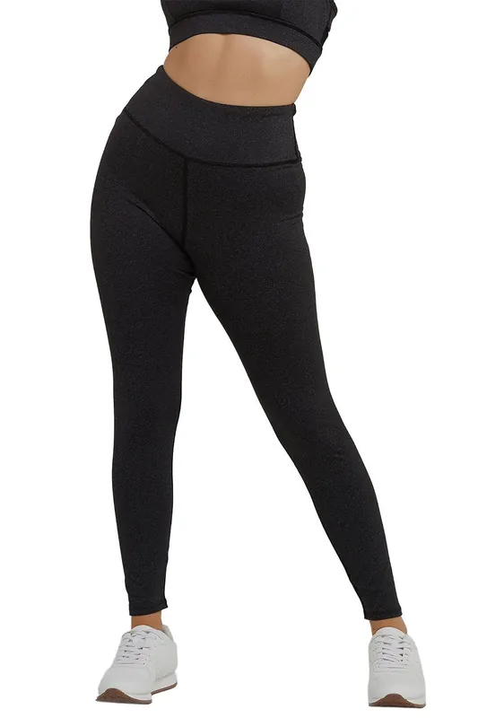 Grey Marl Long 'Leggings' - Wolf & Whistle