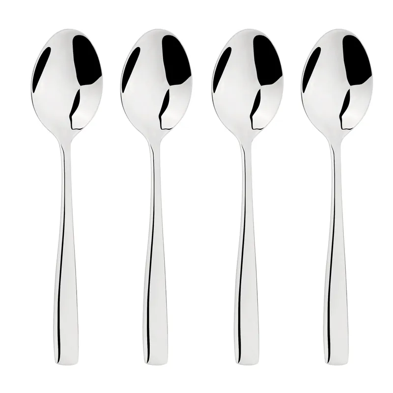 Cutlery 18/8 Stainless Steel Tea Spoon 4pc Set Simplicity - Glim & Glam