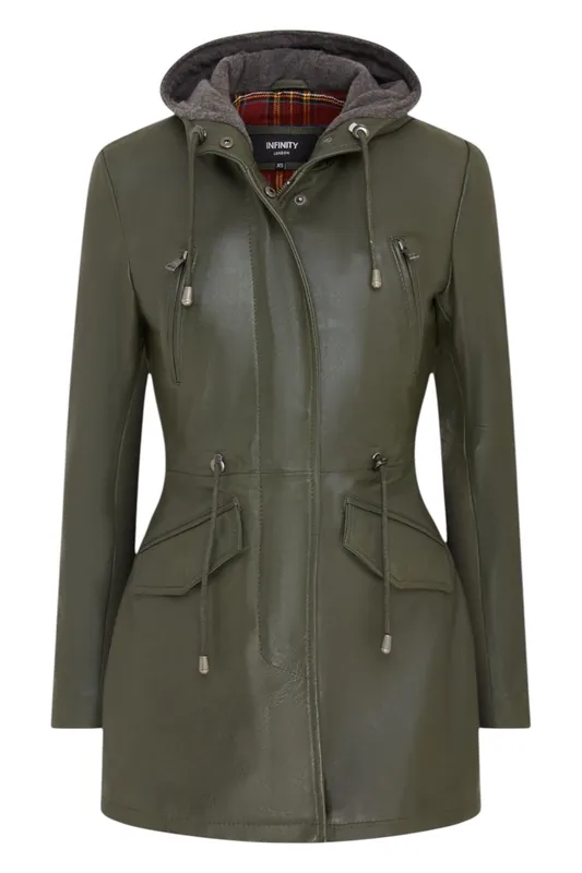 Mid Length Hooded Parka Jacket-Oakengates