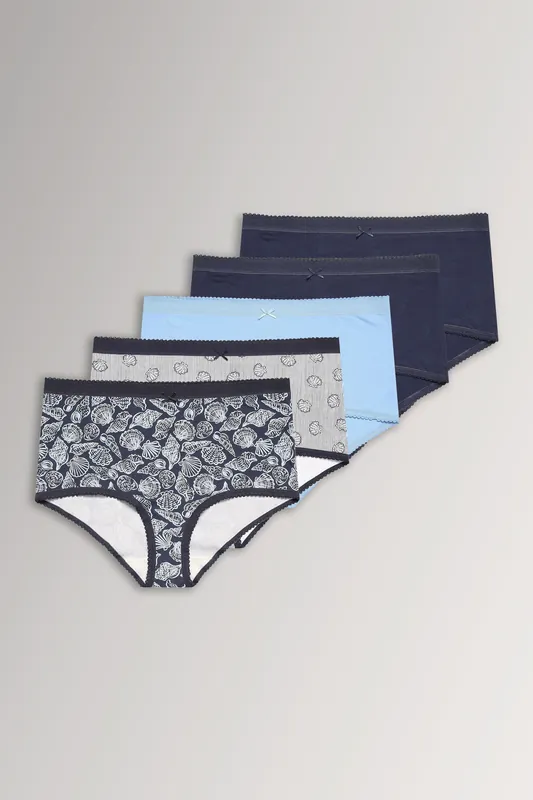 5 Pack Printed Full Briefs - Yours