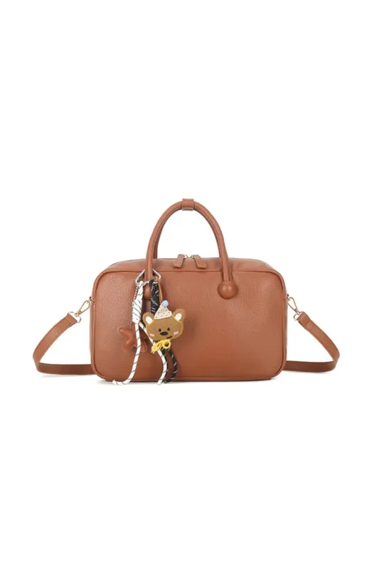 Brown Handbag With Charms - Aftershock London