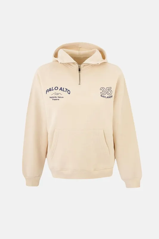 Cream Printed Hoodie - Hiccup