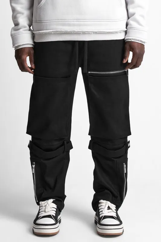 Limited Edition Drill Strap Detail Cargo Pants - Tanaki