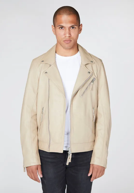 Real Leather Classic Biker Jacket - Bolongaro Trevor