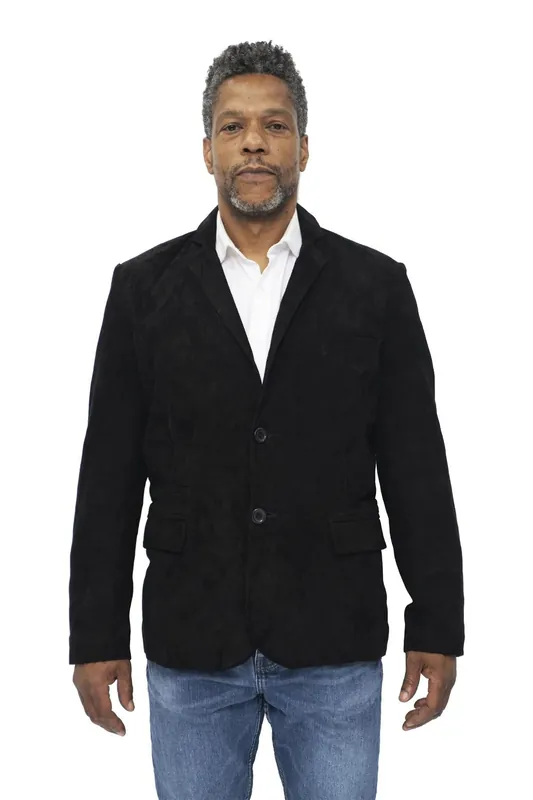 Slim Goat Suede Italian Blazer Jacket-Alexandria