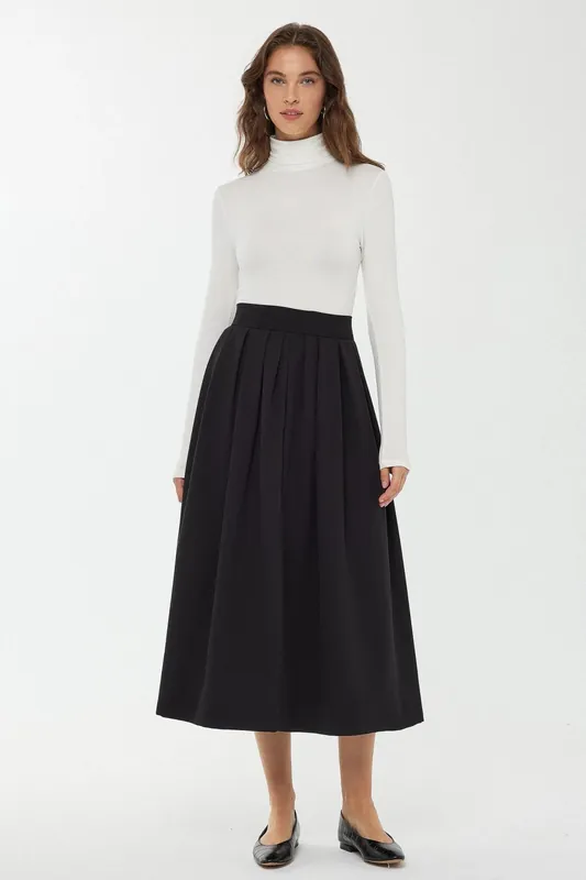 High Waist Midi Skirt - Hiccup