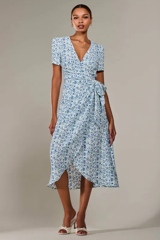 Faux Wrap Midaxi Dress - Jolie Moi