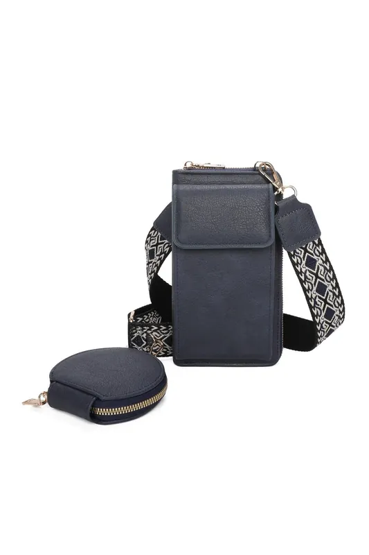 Malea Mini Crossbody Bag With Wide Strap And Coin Pouch - IKRUSH