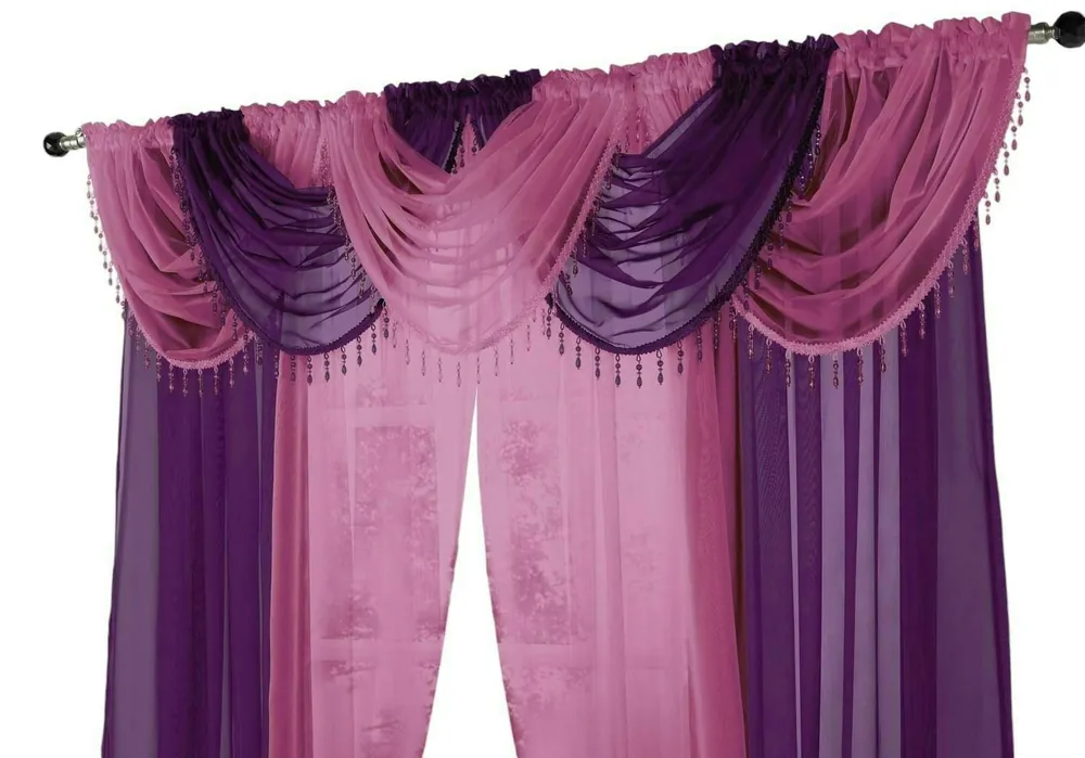 Beaded Voile Swag Panel - Alan Symonds