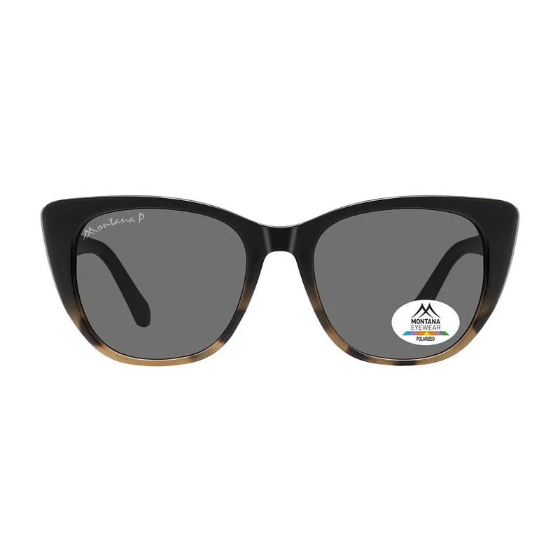 Cat Eye Tortoise Black Grey Polarized MP173 - montana
