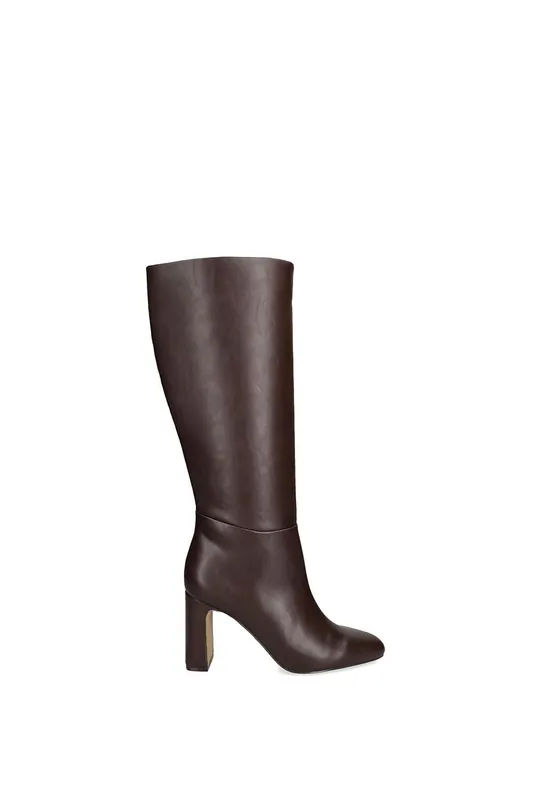 Speedway Dark Brown Leather' Leather Boots - STEVE MADDEN