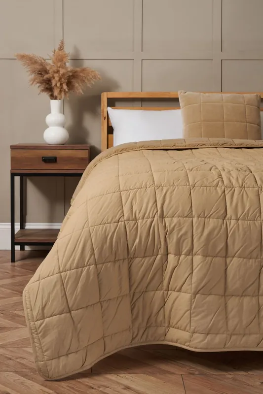Square Stitch Quilted Bedspread - BHS