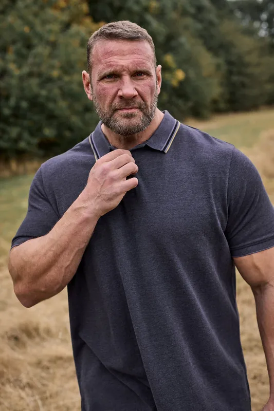 Textured Tipped Polo Shirt - BadRhino