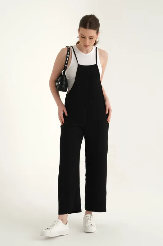 Wide Leg Overall Jumpsuit - Hiccup