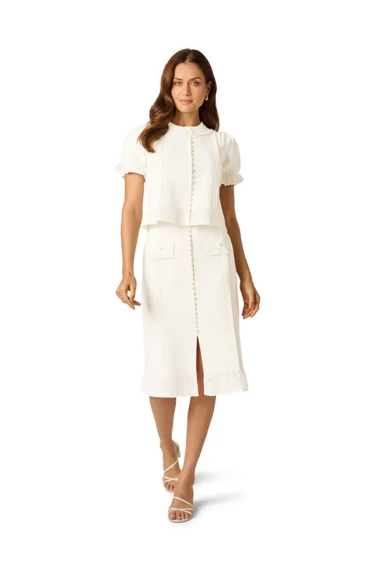 Button Sweater Skirt - Adrianna Papell