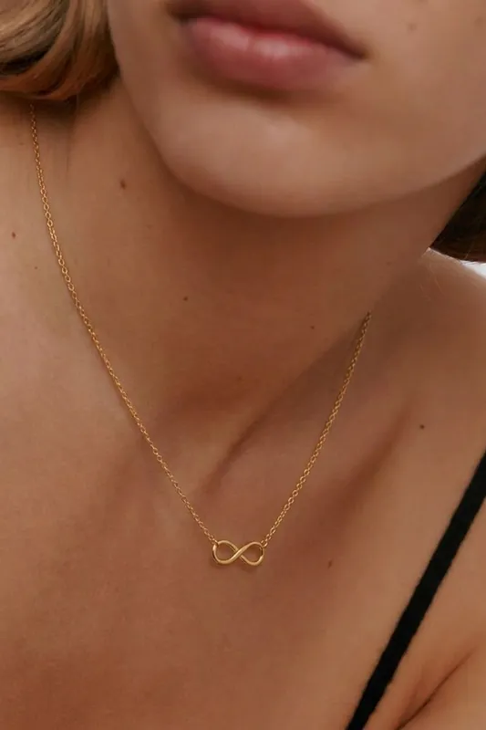 18k Gold Plated Infinity Loop Necklace - Serla