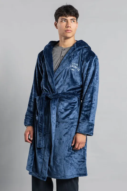 Plush Dressing Gown with Hood - Tokyo Laundry