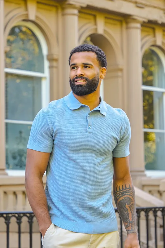 Short Sleeve Knitted Polo Shirt - Brave Soul