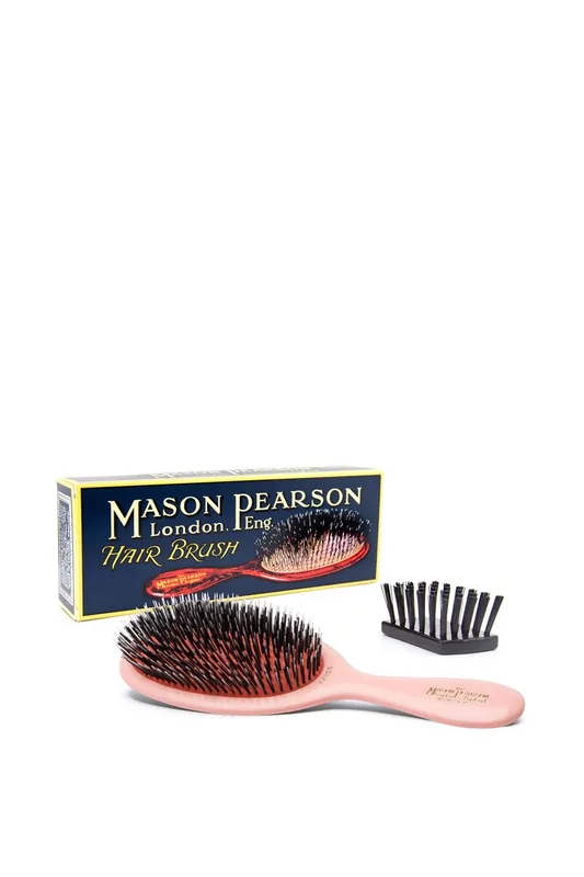 Medium Bristle & Nylon Junior Hair Brush Pink - Mason Pearson
