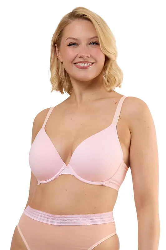 Icon Blush Pink Microfiber Moulded Cup 'Bra' - Playful Promises