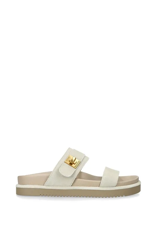 Take Two Beige Suede' Suede Flats - STEVE MADDEN