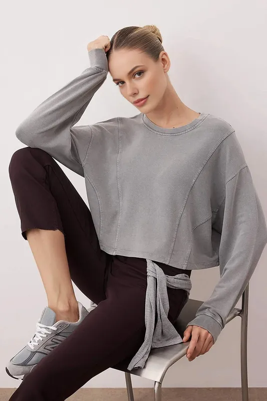 Relaxed Fleece Sweatshirt With Stitch Detail - WOVCOR
