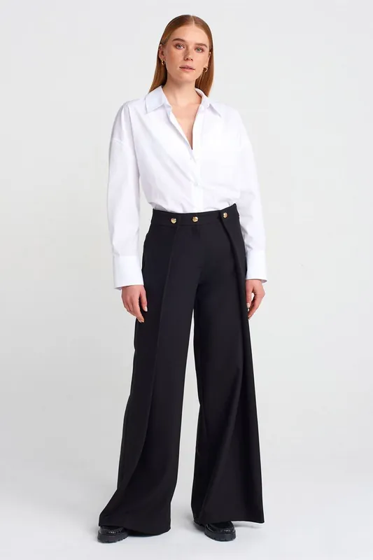 Women’s High-Waist Wide-Leg Crepe Trousers