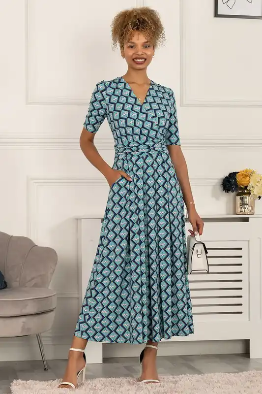 Paislyn Pleat Jersey Maxi Dress - Jolie Moi