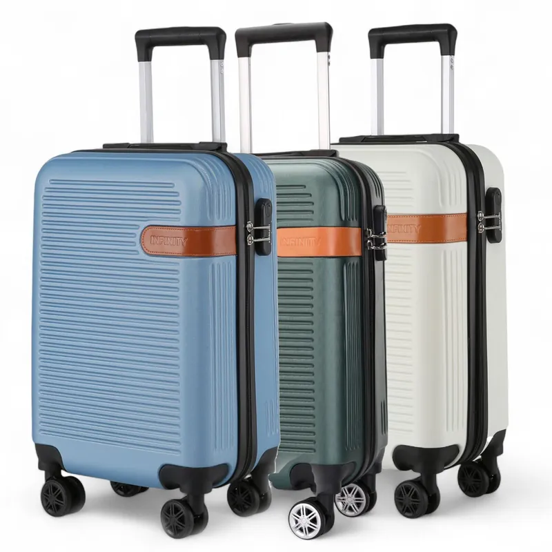 Hard Shell Cabin 36 x 22 x 56 cm ABS Suitcase Suitable for Easyjet, Ryanair, Wizzair - Infinity Leather
