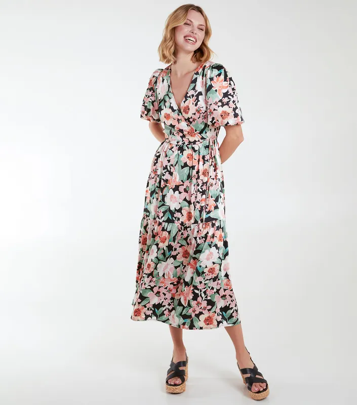 Oversized Wrap Smock Dress - Blue Vanilla