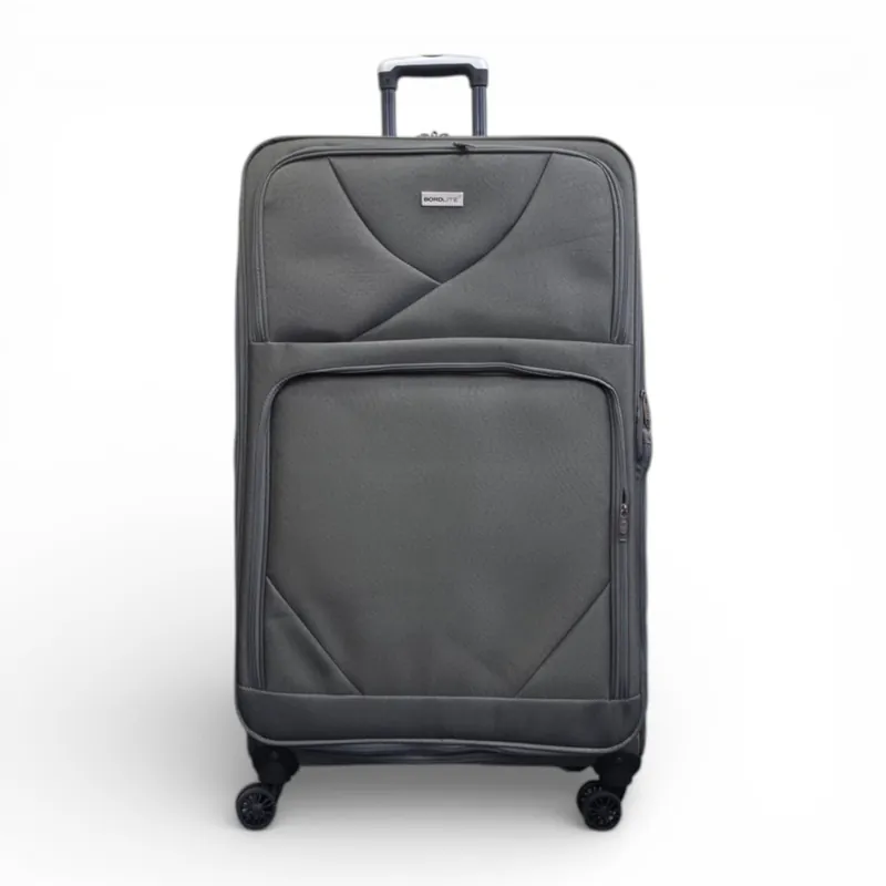 Soft Shell Lightweight Nylon 4 Wheel Extra Large Suitcase - Seas