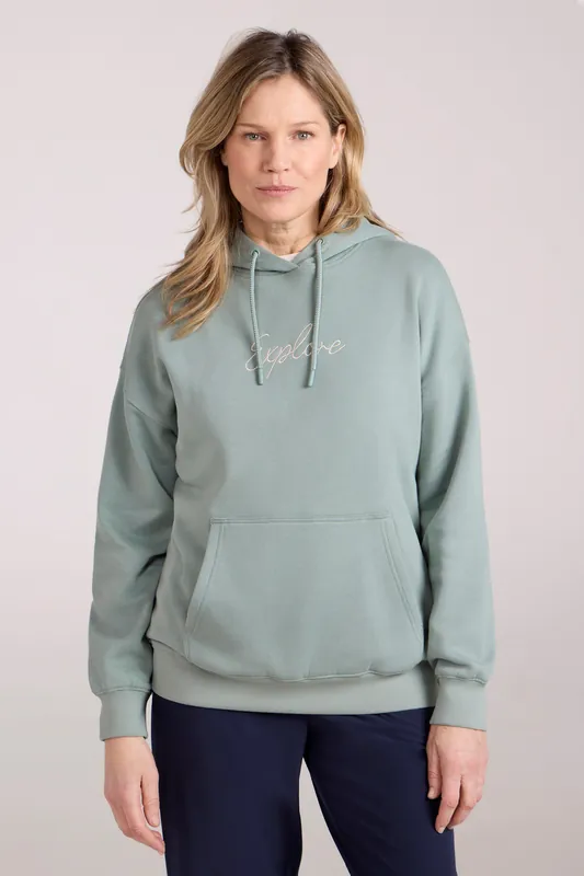 'Explore' Soft Warm Comfortable Breathable Casual Relaxed Fit Hoodie - Mountain Warehouse