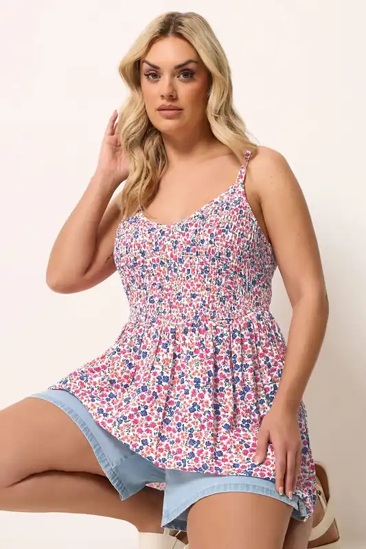 Floral Shirred Cami Top - Yours