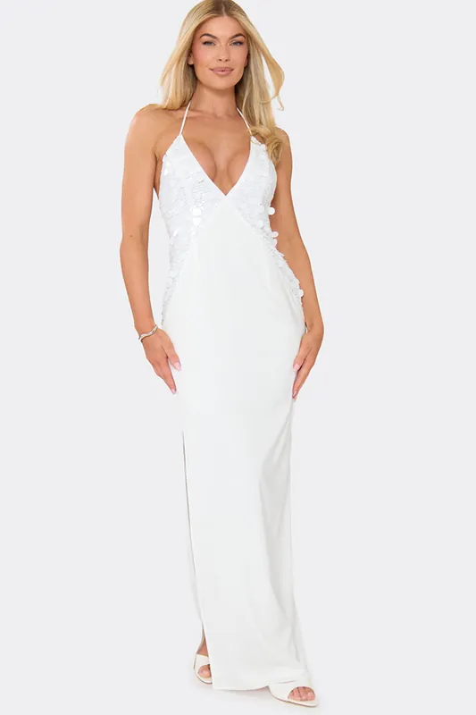 Sleeveless Sequin Maxi Dress - EGO