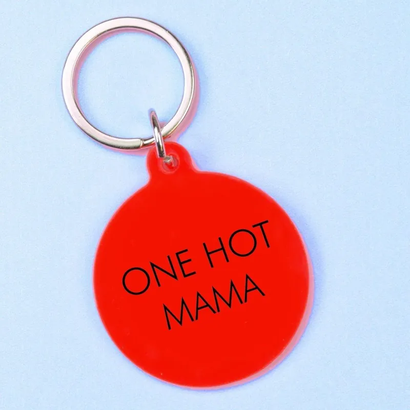 One Hot Mama Keyring - Flamingo Candles